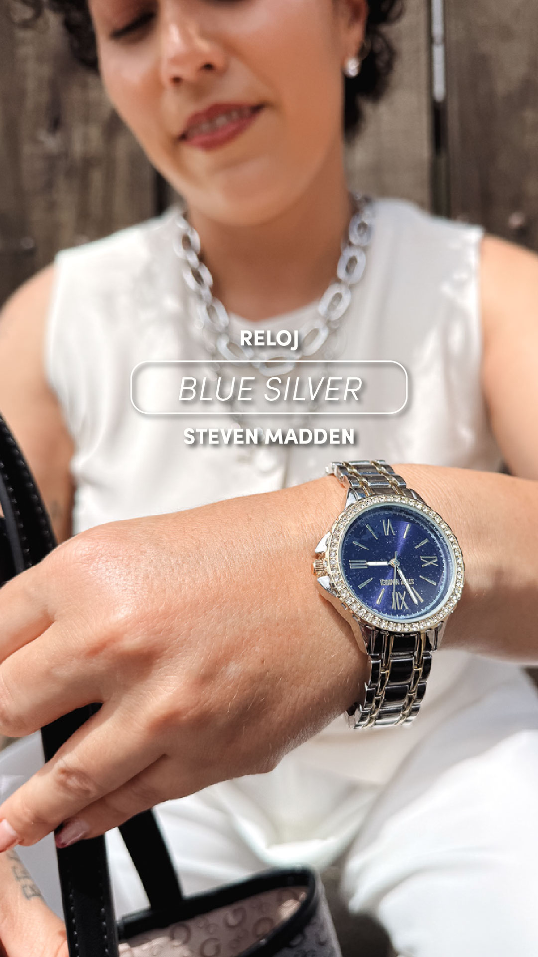 Reloj Blue Silver Steve Madden